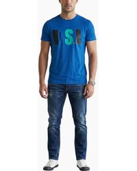 DIESEL - T Joe Qb T Shirt Slim Fit Crew Neck Printed Casual Summer Cotton Tee - Lyst