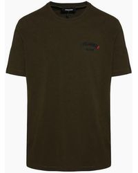 DSquared² - Regular Fit Rubber Logo Military T-Shirt - Lyst