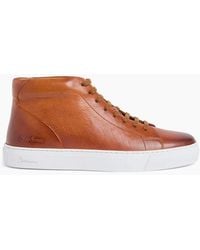 Oliver Sweeney - Antiqued Leather Mid-Cut Trainers - Lyst