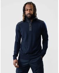 Belstaff - Kilmington Merino Wool Quarter Zip Jumper - Lyst