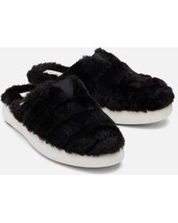 TOMS - Alpargata Mallow Polyester Faux Fux Faux Fur Mules - Lyst