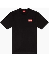 DIESEL - T-Just-Nlabel T Shirts 100% Cotton Short Sleeve Plain Crew Neck Tops - Lyst