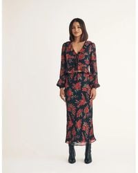 Nobody's Child - Lotus Floral Patterned Midi Skirt - Lyst