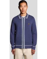 Lyle & Scott - Lyle & Scott Tipped Knitted Full Zip Jacket - Lyst