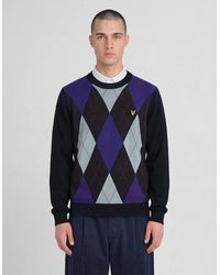 Lyle & Scott - Archive Argyle Crew Neck Jumper - Lyst
