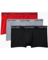 Calvin Klein - 3-Pack Icon Microfibre Stretch Low-Rise Boxer Trunks, Sleet Adrenaline Rush - Lyst