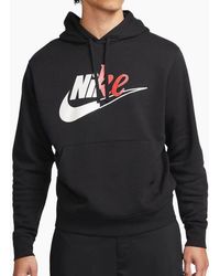 Nike - Hoodie Cut Logo Fleece Sportswear Pullover Sport Hooded Sweatshirt - Lyst