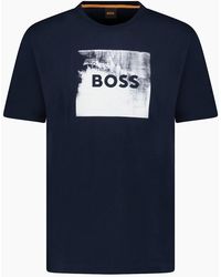 BOSS - Regular Fit Graphic Print T-Shirt - Lyst