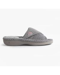 Totes - Isotoner Popcorn Turnover Open Toe Mule Slippers Pale - Lyst