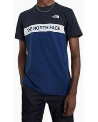 The North Face - North Face T Shirts Crew Neck Block Grid Casual Regular Fit Soft Cotton Tee - Lyst