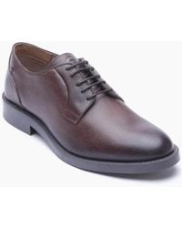 Base London - London Luca Leather Tumbled Derby Shoes - Lyst