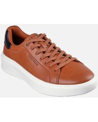 Skechers - Court Break Suit Sneaker 183175-Cog Cognac Lace Up Shoe - Lyst