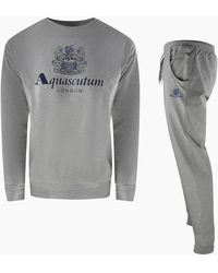 Aquascutum - London Logo Crewneck Tracksuit Pants Set - Lyst