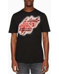 DIESEL - T Just E43 T Shirts Cotton Crew Neck Short Sleeved Casual Summer Tee - Lyst
