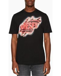 DIESEL - T Just E43 T Shirts Cotton Crew Neck Short Sleeved Casual Summer Tee - Lyst