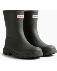 HUNTER - Downpour Short Rubber Dark Wellington Boots - Lyst