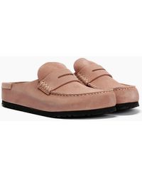 Birkenstock Clogs - Birkenstock Naples Suede Clay Regular Clogs - Lyst