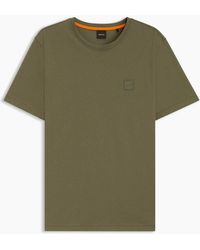 BOSS - Tales T-Shirt With Logo Patch Premium Cotton - Lyst