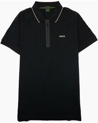 BOSS - Philix Structured-Cotton Polo Shirt With Contrast Logo 001 - Lyst
