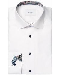 Eton - Slim Fit Paisley Effect Signature Twill Shirt 00 - Lyst