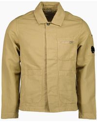 C.P. Company - Cotton/Linen Lens Overshirt - Lyst