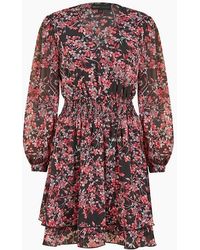 Mela London - Blossom V-Neck Mini Skater Dress - Lyst