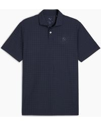 PUMA - Mattr Houndstooth Short Sleeve Performance Polo Shirt - Lyst