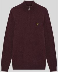 Lyle & Scott - Lambswool Blend 1/4 Zip Jumper - Lyst