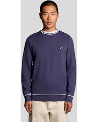 Lyle & Scott - Tipped Knitted Crew Neck Jumper - Lyst