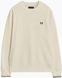 Fred Perry - Crew Neck Sweatshirt Embroidered Logo Pullover Cotton - Lyst