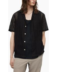 AllSaints - All Saints Shirt Short Sleeve Summer Relaxed Fit Casual Holiday New Cotton - Lyst