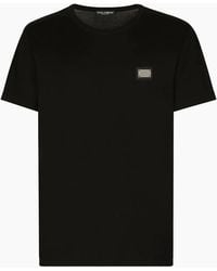 Dolce & Gabbana - Plaque Logo T-Shirt - Lyst