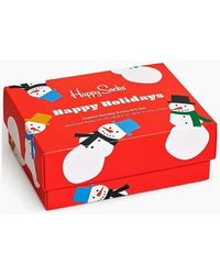 Happy Socks - 2-Pack Snowman Socks Gift Box - Lyst