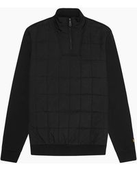 Lyle & Scott - Lyle & Scott Hybrid Quilted Half-Zip Sweatshirt - Lyst