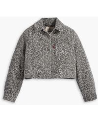 Levi's - Levi's Wellthread Floral Patterned Denim Jacket With Chest Pocket - Lyst