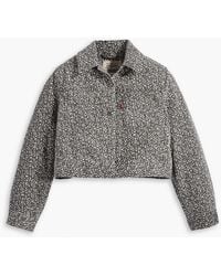 Levi's - Levi's Wellthread Floral Patterned Denim Jacket With Chest Pocket - Lyst