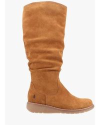 Hush Puppies - Lucinda Suede Boots Tan - Lyst