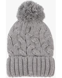 Totes - Cable Knit Hat With Pom Pom Bobble - Lyst