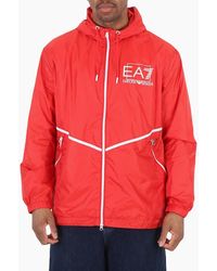 EA7 - Bold Logo Hooded Jacket - Lyst