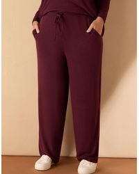 Live Unlimited London - Burgundy Supersoft Trouser - Lyst