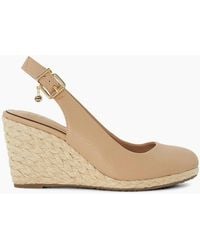 Dune - Lo Cadies Textured High Heel Wedge Slingbacks - Lyst