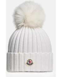 Moncler - Archive Logo Bobble Hat - Lyst