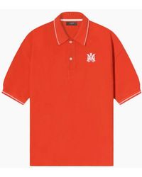 Amiri - Solid Short Sleeve Ma Logo Polo - Lyst