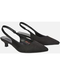 XY London - Ladies Leila Sling Back Low Kitten Heel Court Shoes - Lyst