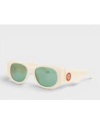 CASABLANCA - Acetate Metal Oval Wave Cream - Lyst