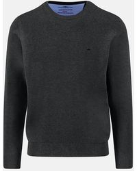 Fynch-Hatton - Fine Knit Cotton Crewneck - Lyst