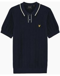 Lyle & Scott - Lyle & Scott Pique Tipped Knitted Polo Shirt Dark - Lyst