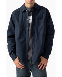BOSS - Solid Patterned Shirt Collared Shirt Jacket - Lyst
