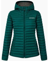 Berghaus - Nula Solid Patterned Hooded Puffer Jacket With Woven Cuff - Lyst