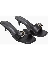 XY London - Ladies Addison Buckle Detail Slip-On Kitten Heel Mule Sandals - Lyst